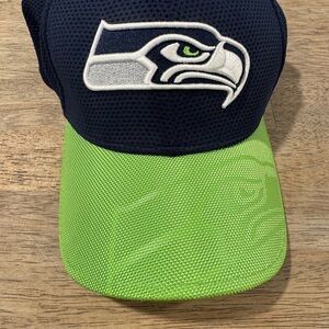 NFL Cap with Navy and Neon Green Seattle Seahawks new era